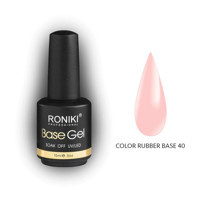 Roniki Color Rubber Base 40 Pembe Parlak Kalıcı Oje