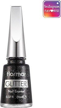 Flormar Glitter Gri Işıltılı Simli Oje