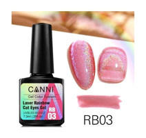 Canni Laser Cat Eye RB03 Pembe Işıltılı Kalıcı Simli Oje