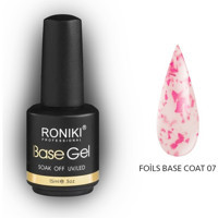 Roniki Coat Foils 07 Pembe Işıltılı Kalıcı Simli Oje