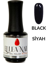 Ellea Nail Profesyonel Siyah Parlak Kalıcı Oje