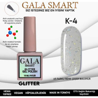 Gala Smart Glitter K04 Gri Işıltılı Kalıcı Simli Oje