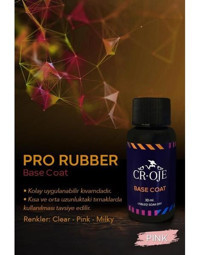 Cr-Oje Rubber Base Pembe Parlak Kalıcı Oje
