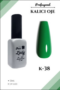 Freelady K-38 Yeşil Parlak Kalıcı Oje