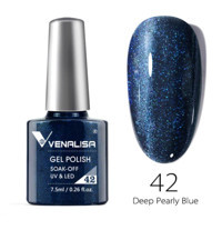 Venalisa Uv Led Deep Pearly Blue 42 Lacivert Işıltılı Kalıcı Simli Oje