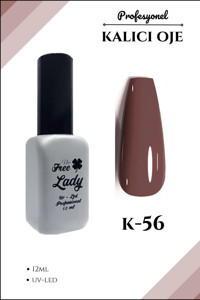 Freelady K-56 Kahverengi Parlak Kalıcı Oje