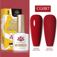 Born Pretty Silky White Serisi CG087 Kırmızı Mat Kalıcı Oje