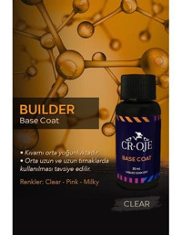 Cr-Oje Builder Base Coat Çok Renkli Parlak Kalıcı Oje