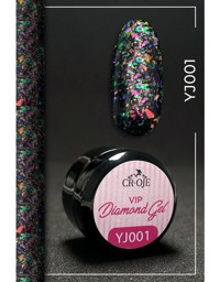 Cr-Oje Vip Diamond YJ001 Çok Renkli Işıltılı Kalıcı Simli Jel Oje