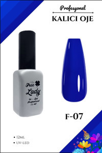 Freelady F-07 Mavi Parlak Kalıcı Oje