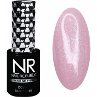 Nail Republic Cover Base 14 Pembe Işıltılı Kalıcı Simli Oje