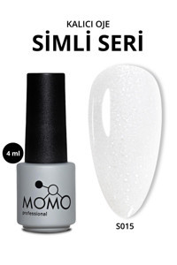 Momo S015 Mor Işıltılı Kalıcı Simli Oje