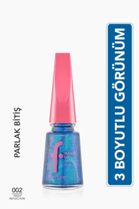 Flormar Hands Up 2 Mavi Işıltılı Simli Oje