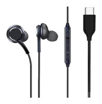 Powerway Earnote Silikonlu Mikrofonlu Type C Kablolu Kulaklık Siyah
