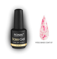 Roniki Foils Base 07 Pembe Parlak Kalıcı Simli Oje