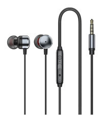 Recci REP-L37 Silikonlu Mikrofonlu 3.5 mm Jak Kablolu Kulaklık Siyah