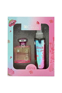 Cecile Diva İkili Kadın Parfüm Deodorant Seti EDT 100 ml + Body Mist Deodorant 150 ml