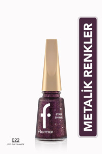 Flormar Star Shine Nail Enamel 22 Mor Metalik Oje