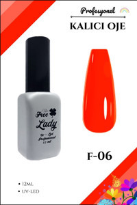 Freelady F-06 Kırmızı - Neon Kırmızı Parlak Kalıcı Oje