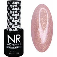 Nail Republic Cover Base 16 Pembe Işıltılı Kalıcı Simli Oje