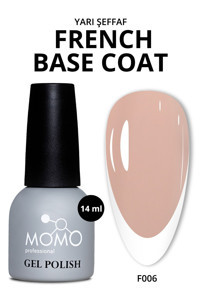 Momo French Base F006 Turuncu Işıltılı Kalıcı Simli Oje