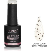 Roniki Quail Egg 1 Siyah Işıltılı Kalıcı Simli Oje