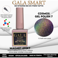 Gala Smart Cosmos Kedigözü M7 Pembe Işıltılı Kalıcı Simli Oje