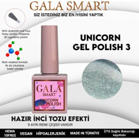Gala Smart Unicorn U3 Mavi Sedefli Kalıcı Simli Oje
