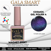 Gala Smart Cosmos Kedigözü 10 Çok Renkli Işıltılı Kalıcı Simli Oje