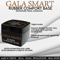 Gala Smart Rubber Base Gri Parlak Kalıcı Oje