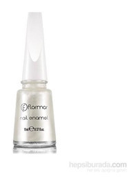 Flormar Pearly Nail Enamel 201 Beyaz Parlak Simli Oje