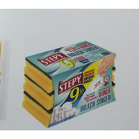 Stepy Oluklu Oluklu 9'lu Bulaşık Süngeri