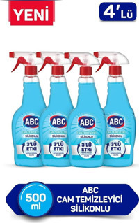 Abc Silikonlu Cam Temizliyici Sprey 4x500 ml