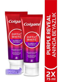 Colgate Optic White Purple Reveal Naneli Florürsüz Diş Macunu 2x75 ml