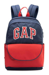 Gap Kids Su Geçirmez 2 Gözlü Lacivert-Kırmızı Ortaokul Unisex Sırt Çantası