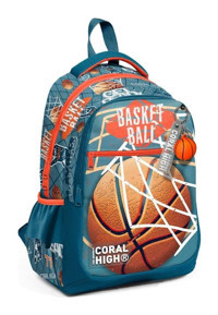 Coral High Basketbol 3 Gözlü Çok Renkli İlkokul Erkek Sırt Çantası