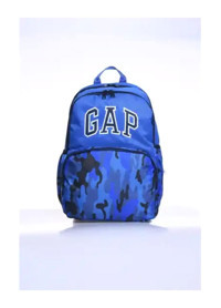 Gap Kids Kamuflaj Su Geçirmez 3 Gözlü Mavi Ortaokul Unisex Sırt Çantası