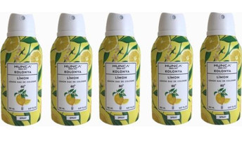 Hunca 80 Derece Limon Sprey Kolonya 5x150 ml