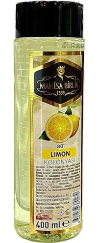 Manisa Birlik 80 Derece Limon Kolonya 400 ml