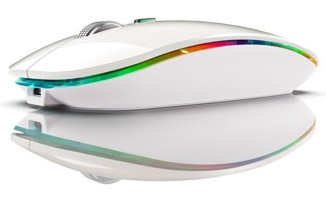Decisive RGB Kablosuz Beyaz Optik Mouse