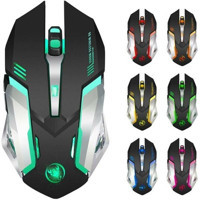 Sanlindou Tablet Uyumlu RGB Makrolu Kablosuz Siyah Optik Gaming Mouse