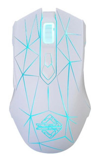 Huahai Ajazz AJ5 RGB Makrolu Kablolu Beyaz Optik Gaming Mouse