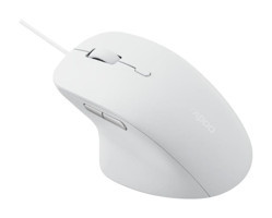 Rapoo Mysz Makrolu Kablolu Beyaz Optik Mouse