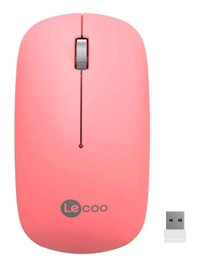 Lecoo WS214 Sessiz Kablosuz Pembe Optik Mouse