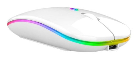 Jms RGB Kablosuz Beyaz Optik Mouse