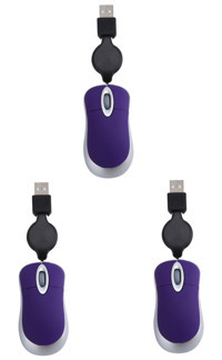 Partykindom Kablolu - Kablosuz Mor Optik 3 Adet Mouse