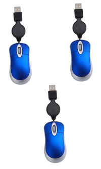 Gatuida Sessiz Kablosuz Mavi Optik 3 Adet Mouse