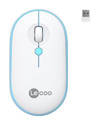 Lecoo WS212 RGB Sessiz Kablosuz Beyaz Optik Mouse