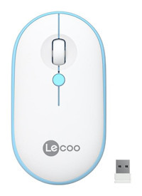 Lenovo Lecoo WS212 RGB Kablosuz Beyaz-Mavi Optik Mouse