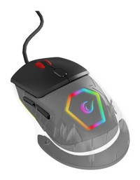 Rampage Hyalo M1 RGB Makrolu Kablolu Gri Optik Gaming Mouse